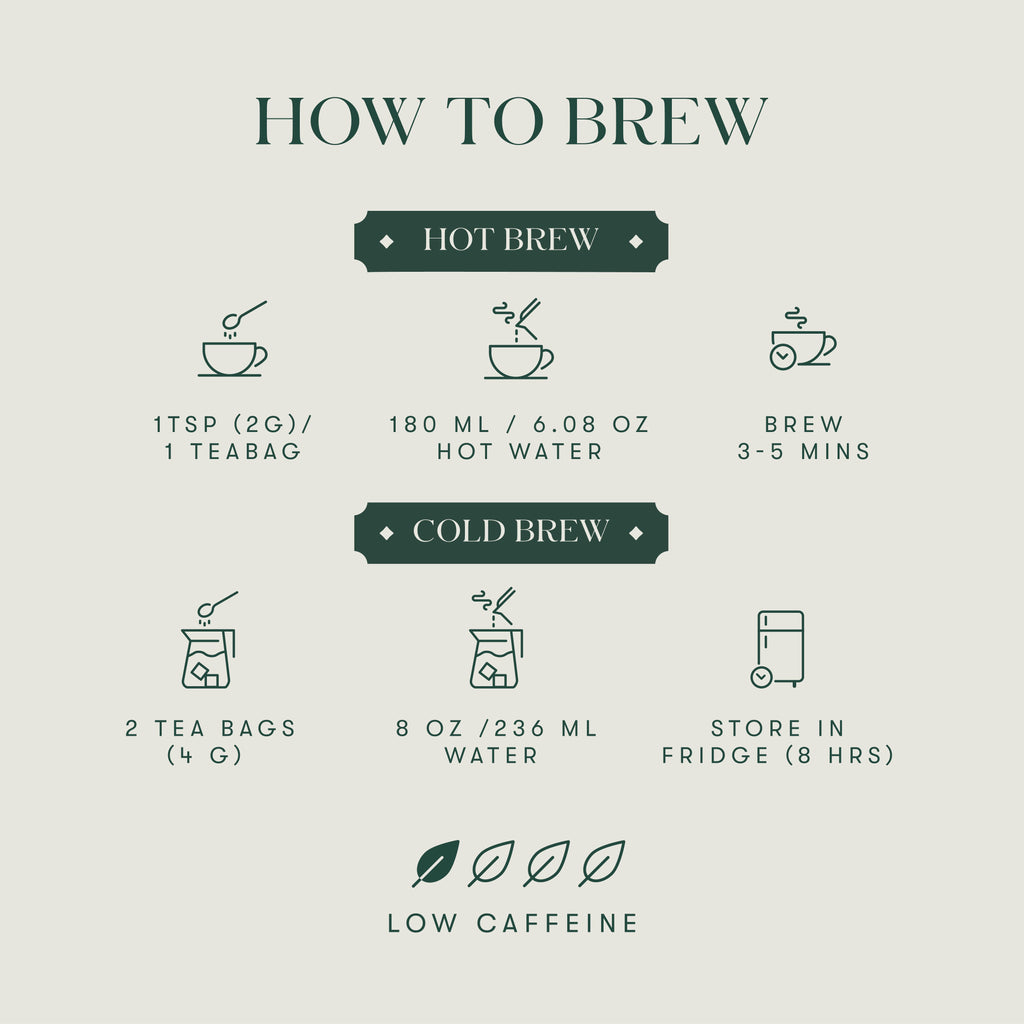 How to brew Midnight Bloom Green Tea Bags