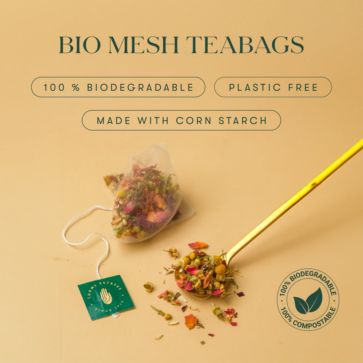 Luxmi Estates Biomesh Teabags