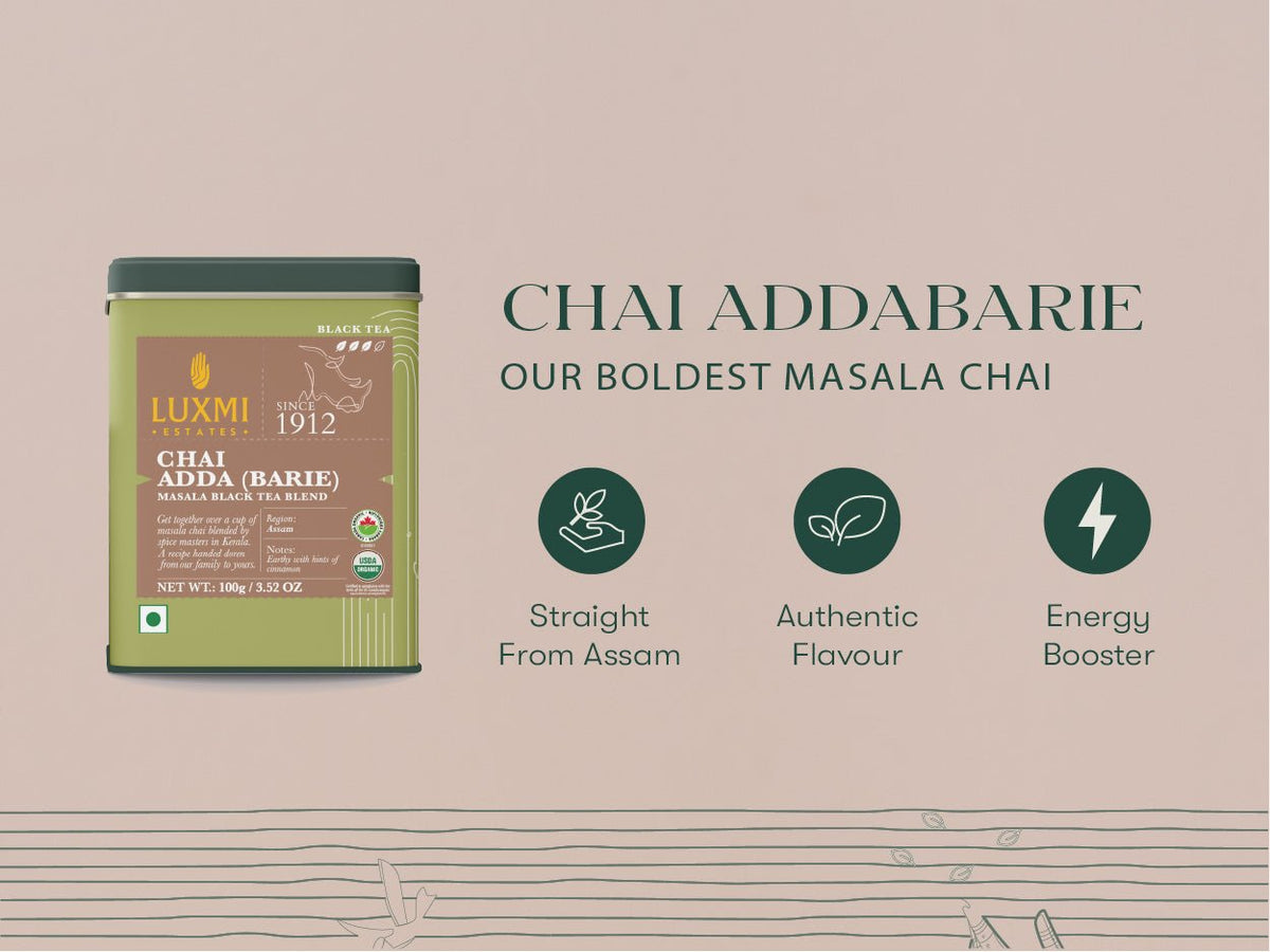 Chai Adda-Barie | 100gm | Organic Masala Chai - Luxmi Estates USA