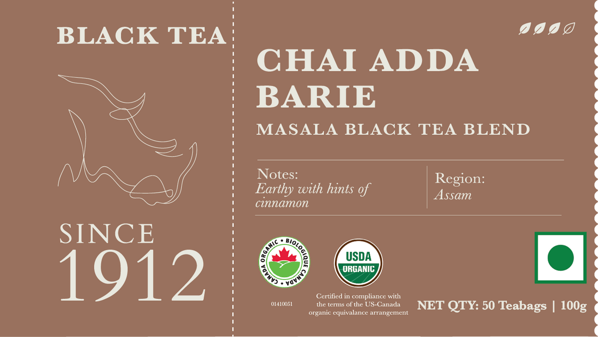 Chai Adda-Barie | 100gm | Organic Masala Chai - Luxmi Estates USA