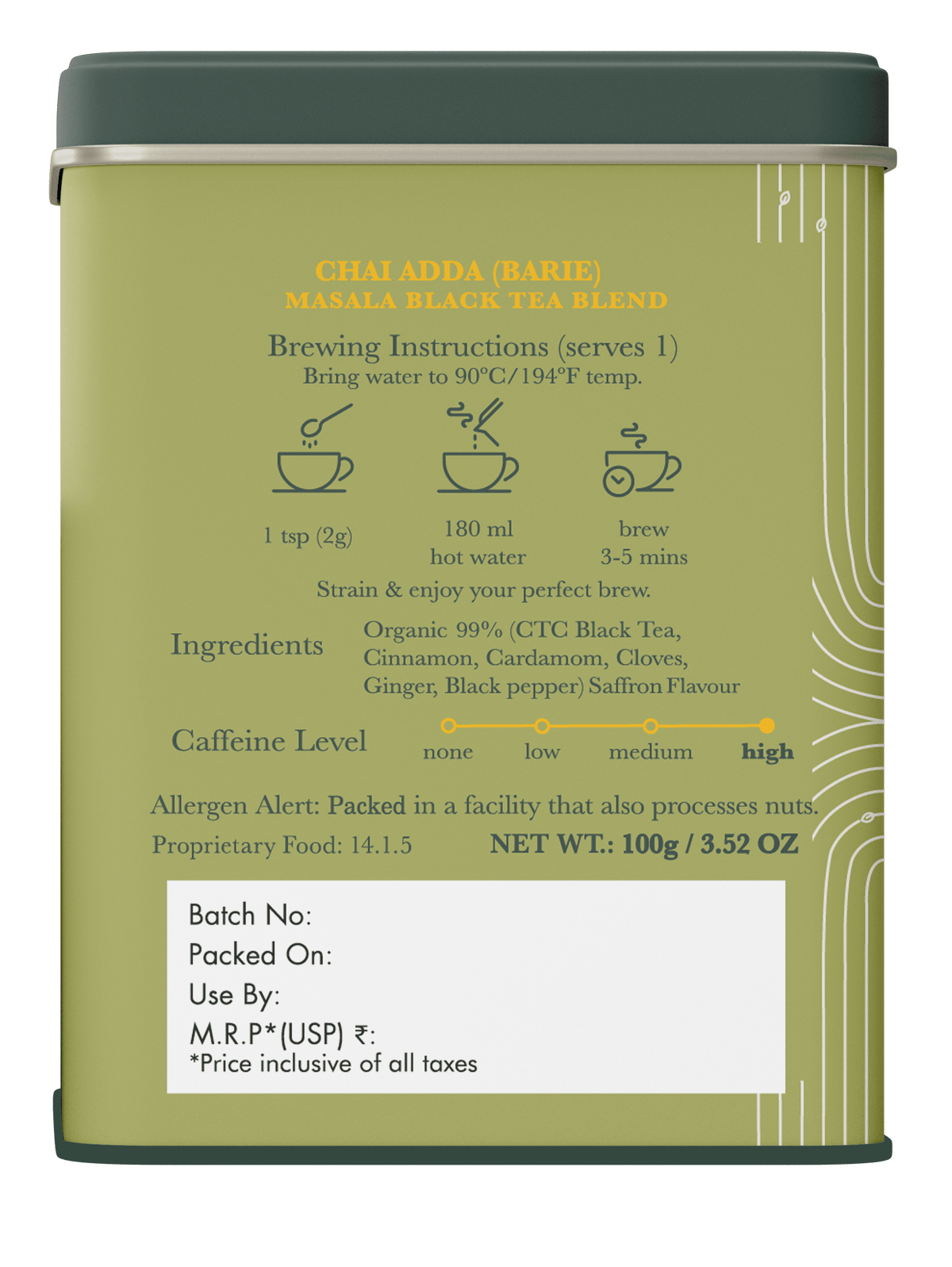 Chai Adda-Barie | 100gm | Organic Masala Chai - Luxmi Estates USA
