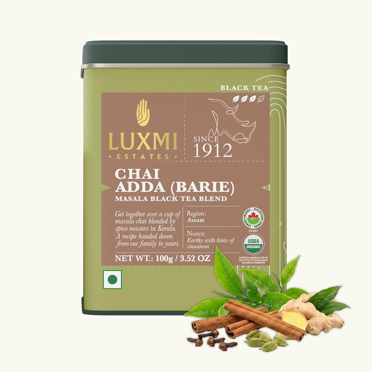 Chai Adda-Barie | 100gm | Organic Masala Chai - Luxmi Estates USA