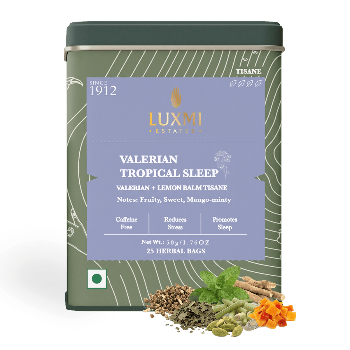Valerian Tropical Sleep (Valerian + Lemon) 50gm loose Tea - Luxmi Estates USA