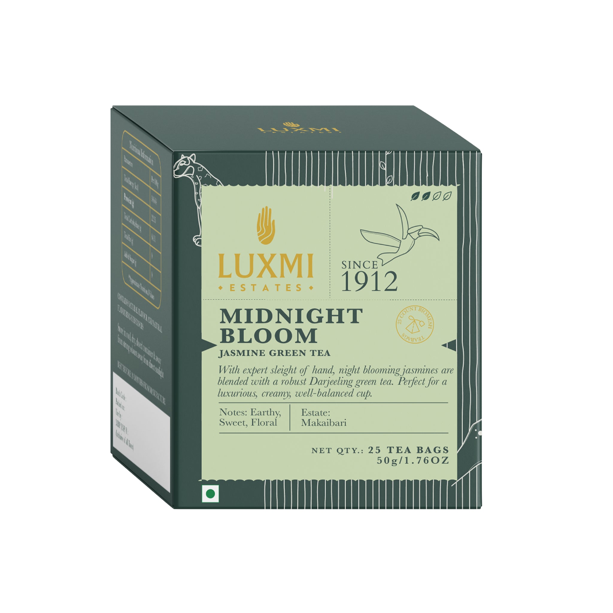 Midnight Bloom | 25 Tea Bags | Organic Green Tea