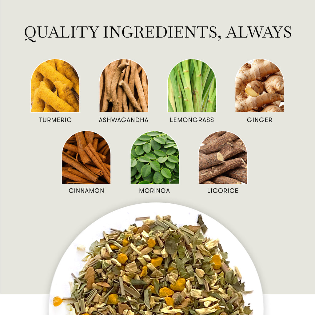 Ashwagandha Turmeric | 50 Tea Bags | Organic Herbal Tea