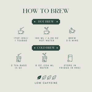 How to brew Midnight Bloom Green Tea Bags