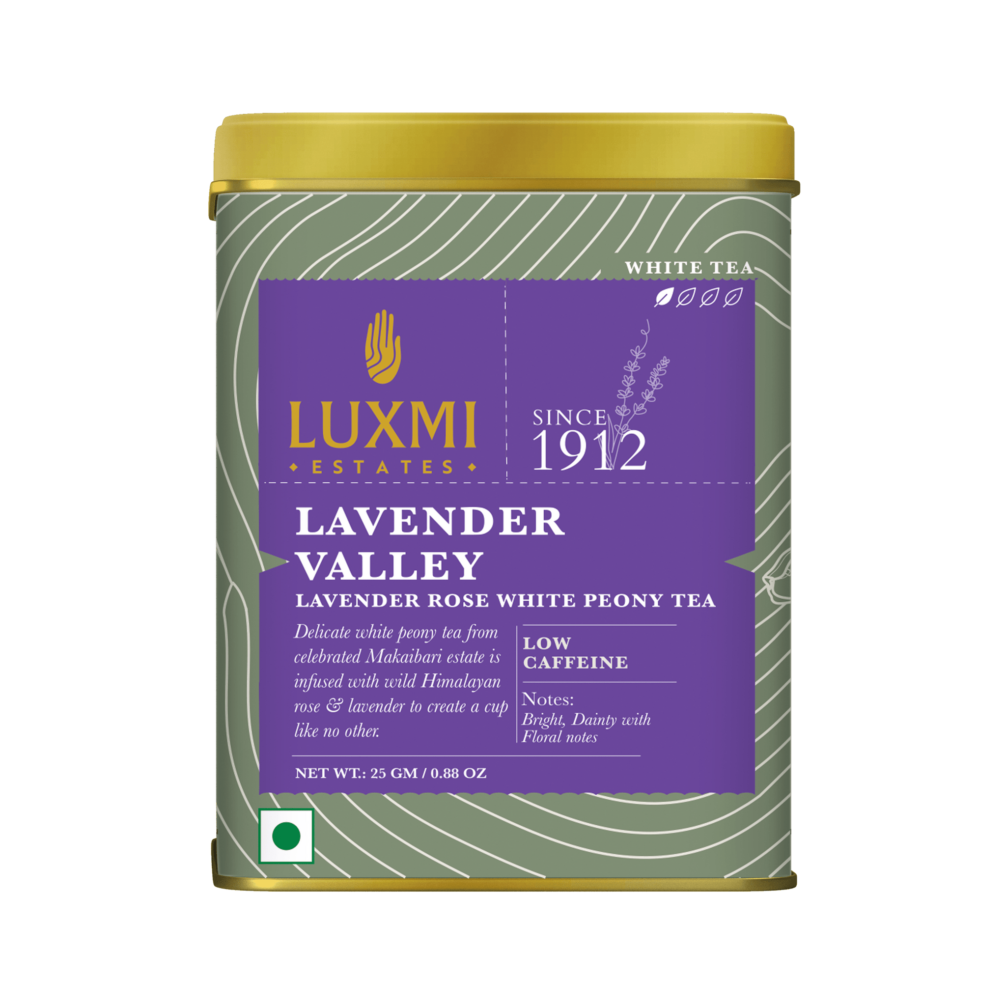 Lavender Valley - 25gm Organic White Tea Pack of  3