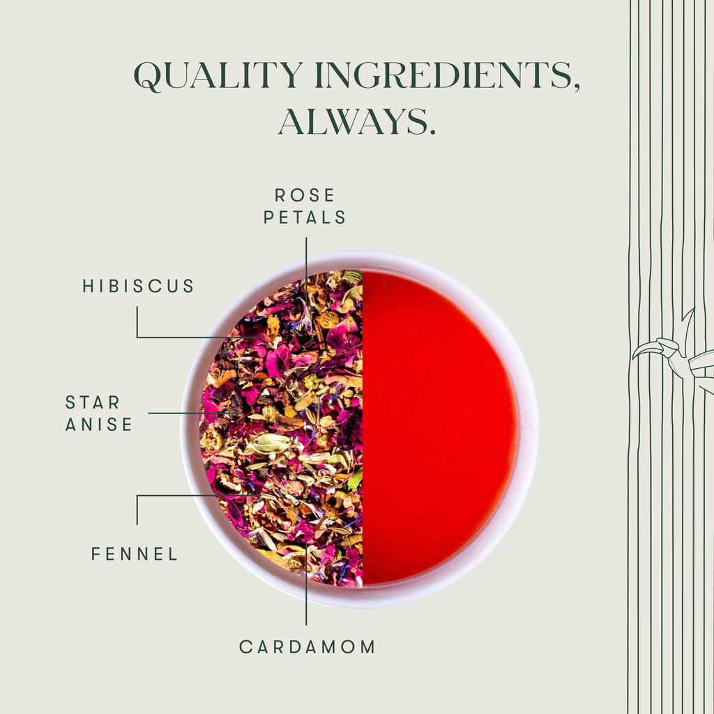 African Rose Hibiscus Herbal Tea Ingredients