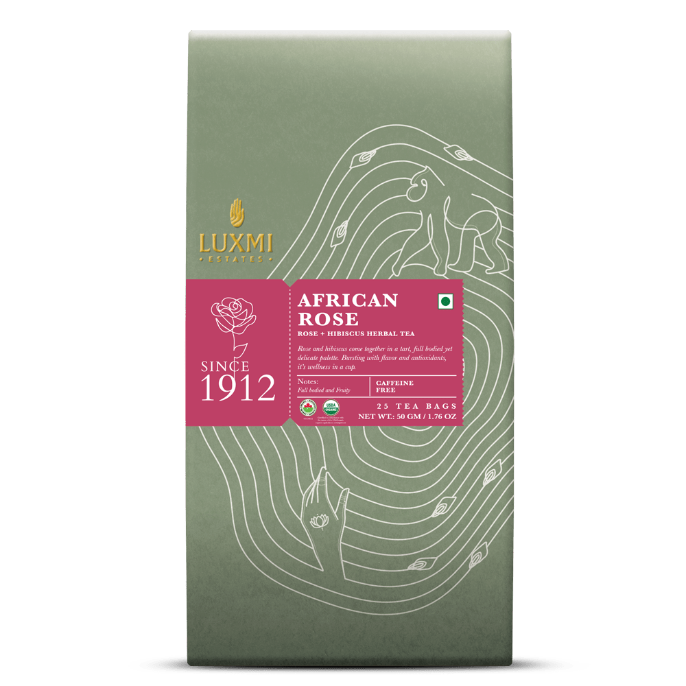 African Rose | 25 Tea Bags | Organic Herbal Tea - Luxmi Estates