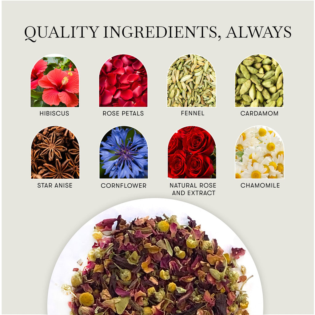 African Rose | 50 Tea Bags | Organic Herbal Tea - Luxmi Estates USA