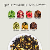 Apple Cinnamon Black Tea | 50 Tea Bags | Organic Black Tea - Luxmi Estates USA