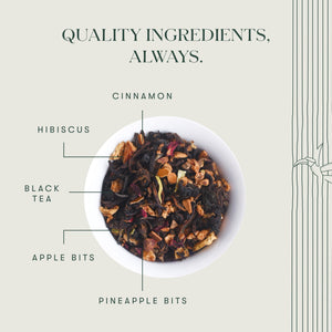 Apple Cinnoman Black Tea | 50 Tea Bags | Organic Black Tea | Special Fall Tea | Limited Autumn Edition Tea - Luxmi Estates