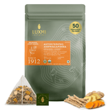 Ashwagandha Turmeric | 50 Tea Bags | Organic Herbal Tea - Luxmi Estates USA