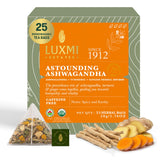 Ashwagandha Turmeric Organic Adaptogen Tea, 100 count - Luxmi Estates USA