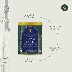 Assam Gold Chai | 100 gm | Luxmi Signature Tea | Assam CTC, Darjeeling Orthodox - Luxmi Estates