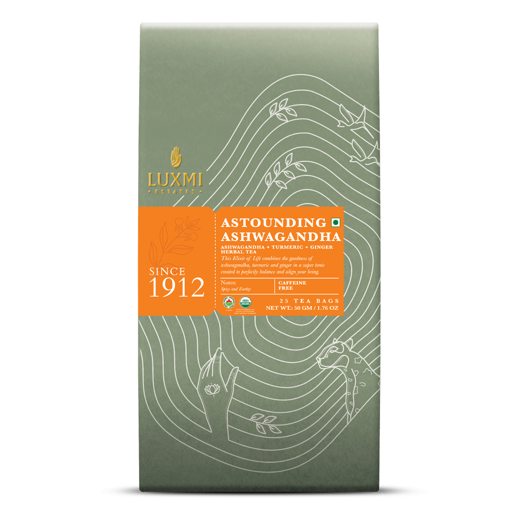 Astounding Ashwagandha | 25 Tea Bags | Organic Herbal Tea - Luxmi Estates
