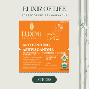 Astounding Ashwagandha | 25 Tea Bags | Organic Herbal Tea - Luxmi Estates