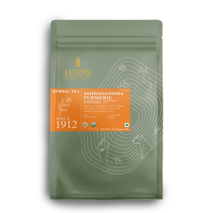 Aswagandha Turmeric | 50 Tea Bags | Organic Herbal Tea - Luxmi Estates