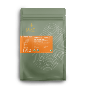 Aswagandha Turmeric | 50 Tea Bags | Organic Herbal Tea PACK OF 1 - Luxmi Estates USA