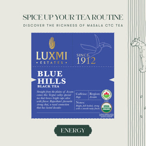 Blue Hills, 100gm | Jodhpur Black Tea Blend - Luxmi Estates