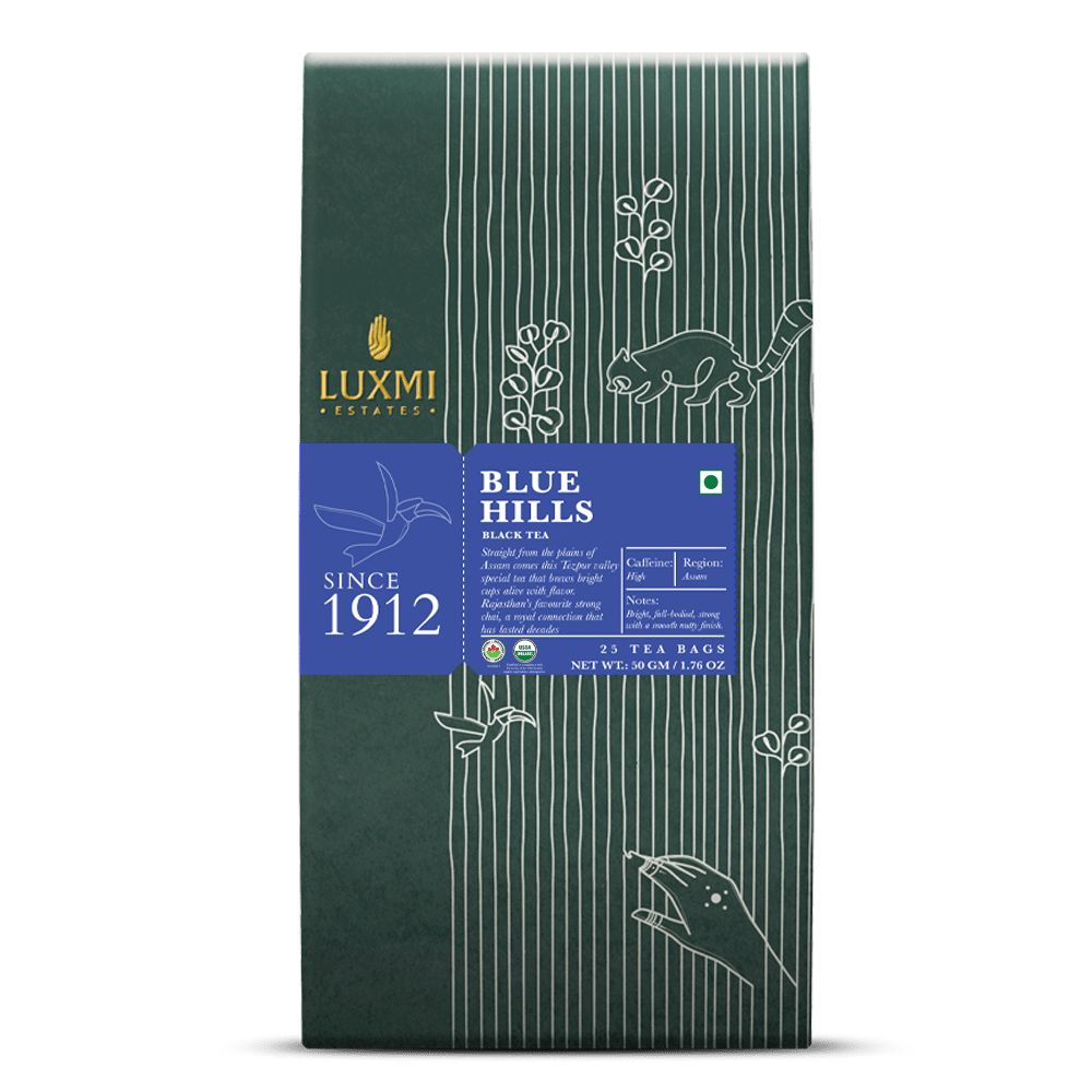 Blue Hills, 25 Tea Bags | Jodhpur Black Tea Blend - Luxmi Estates