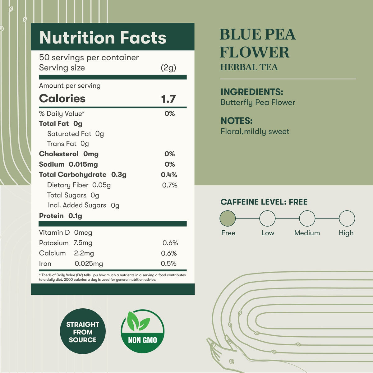 Blue Pea Flower| 25 gm | Herbal Tea - Luxmi Estates USA