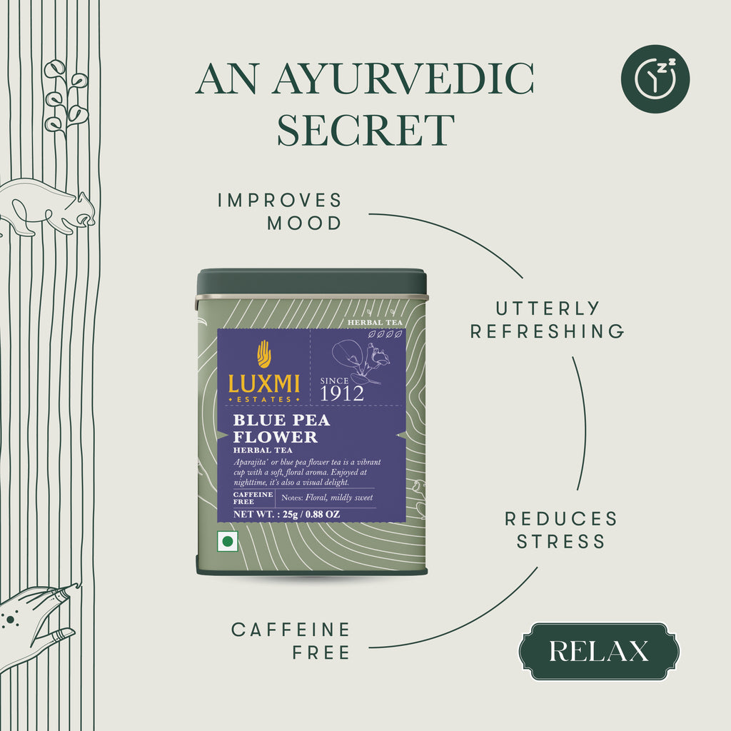 Blue Pea Flower| 25 gm | Herbal Tea - Luxmi Estates USA