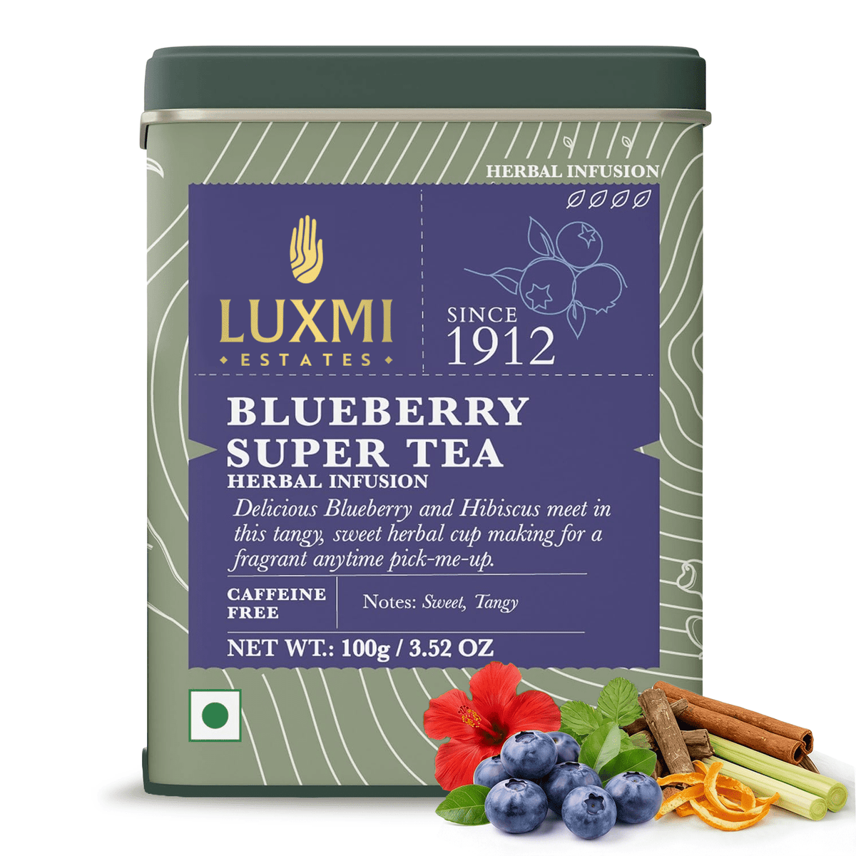 Blueberry Super Tea | 100 gm | Herbal tea - Luxmi Estates USA