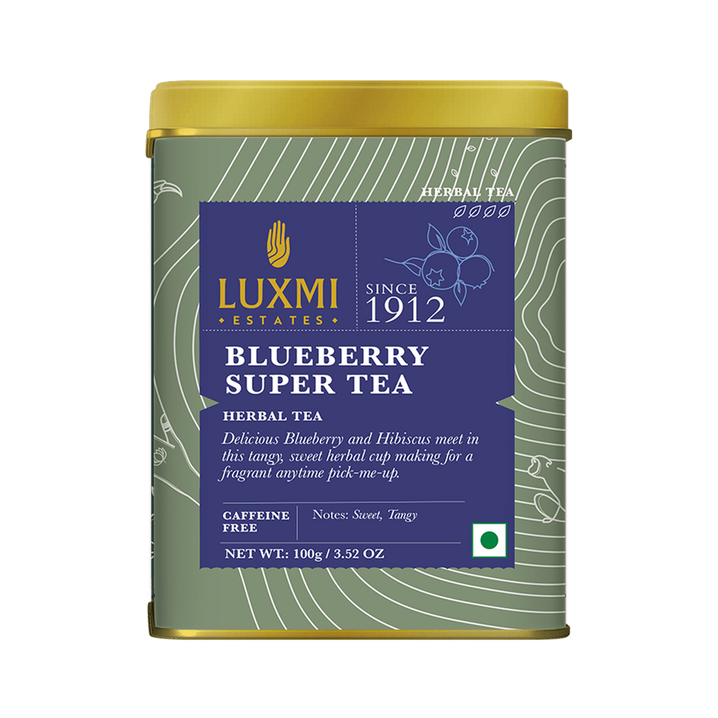 Blueberry Super Tea | 100 gm | Herbal tea PACK OF 2 - Luxmi Estates USA
