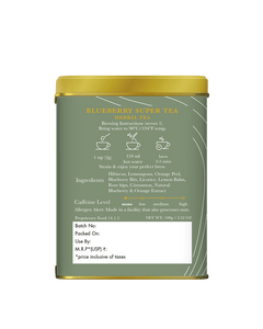 Blueberry Super Tea | 100 gm | Organic Herbal tea - Luxmi Estates