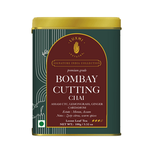 Bombay Cutting Chai | 100 gm | LUXMI Signature Tea | Assam CTC, Lemon Grass, Ginger, Cardamom - Luxmi Estates