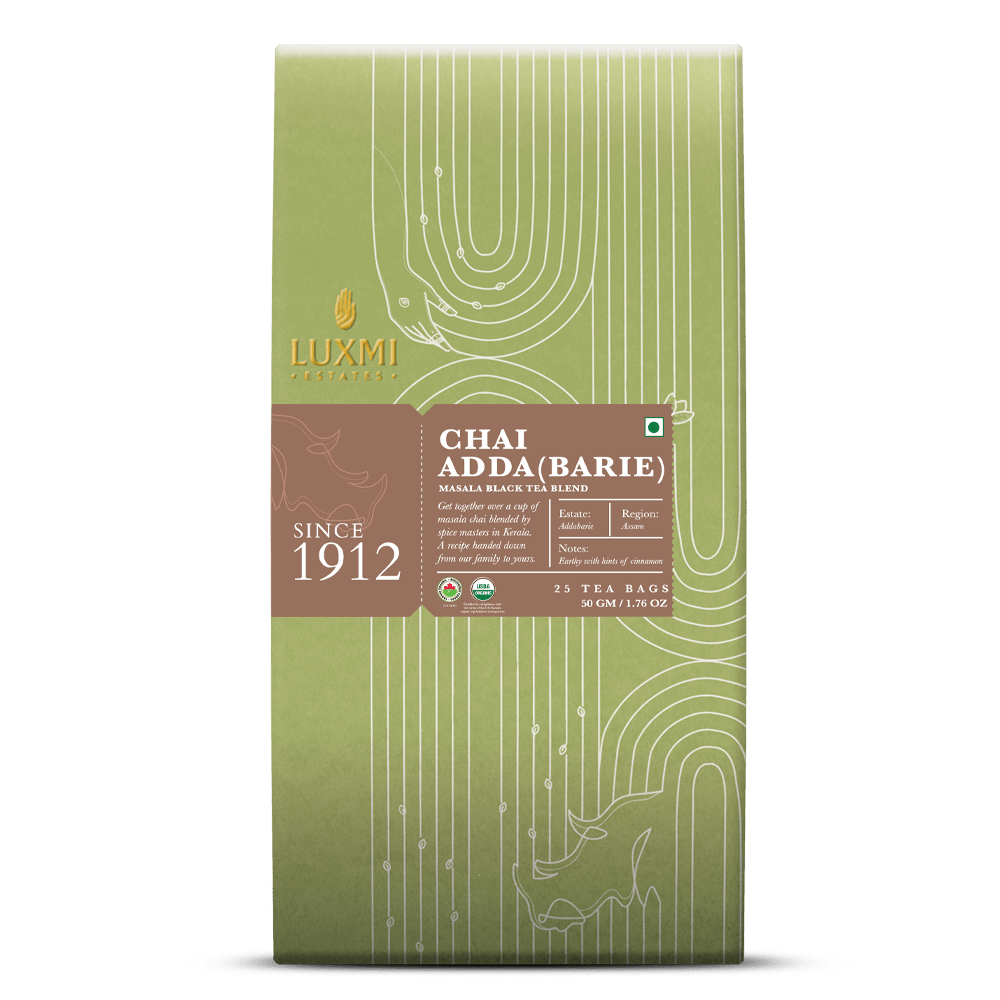 Chai Adda - Barie | 25 Tea Bags | Organic Masala Chai - Luxmi Estates