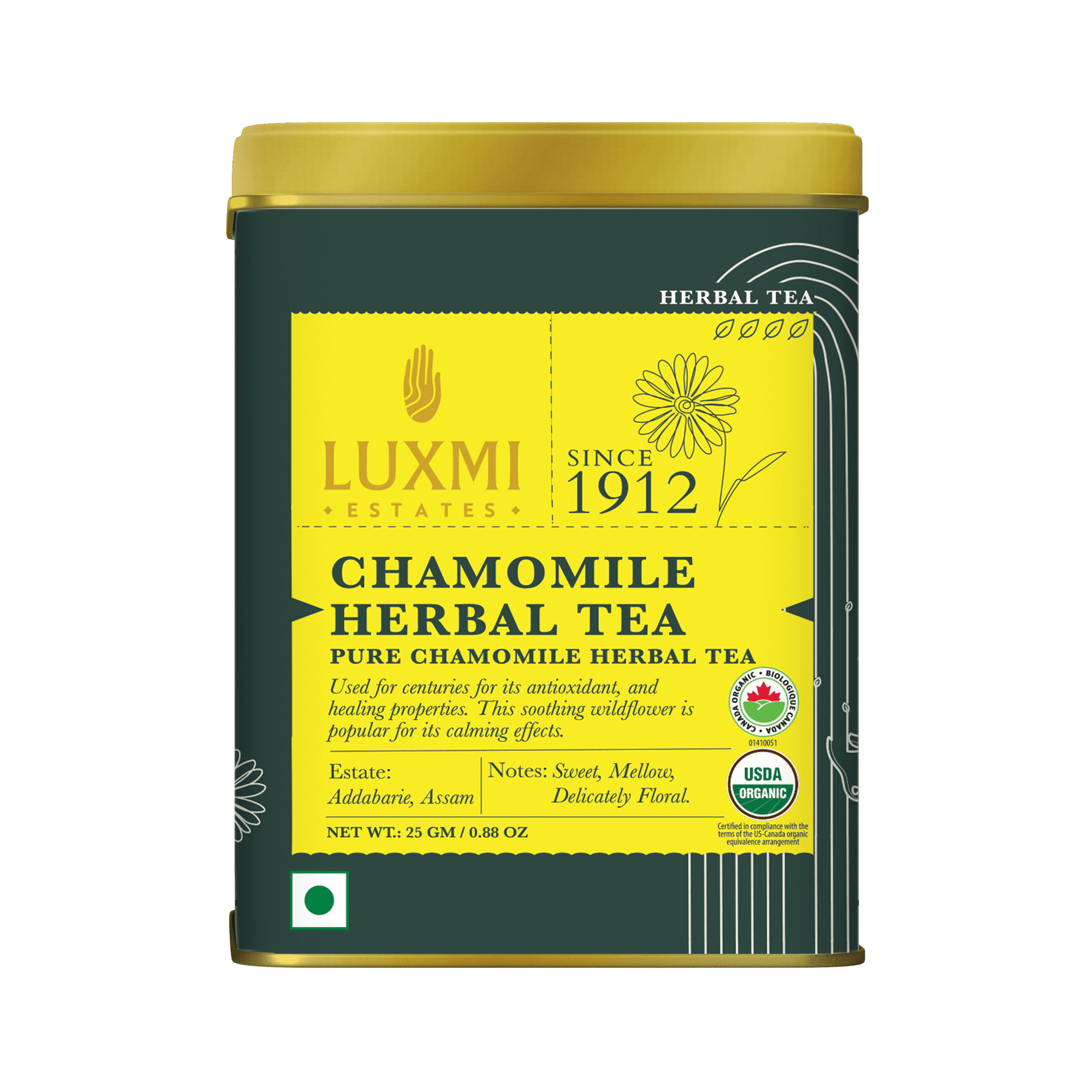 Chamomile Herbal Tea | 25gm | Organic Herbal Tea - Luxmi Estates