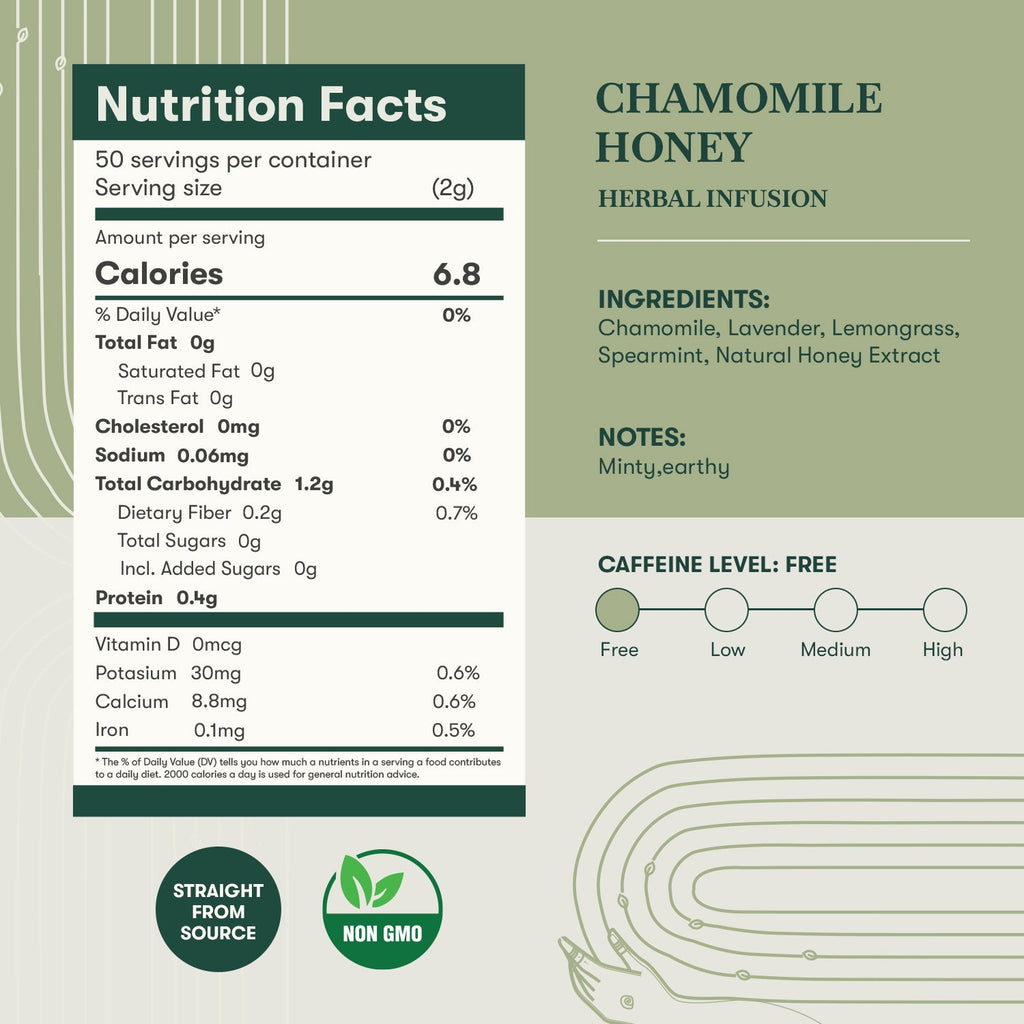 Chamomile Honey Herbal Tea | 50 gm - Luxmi Estates USA