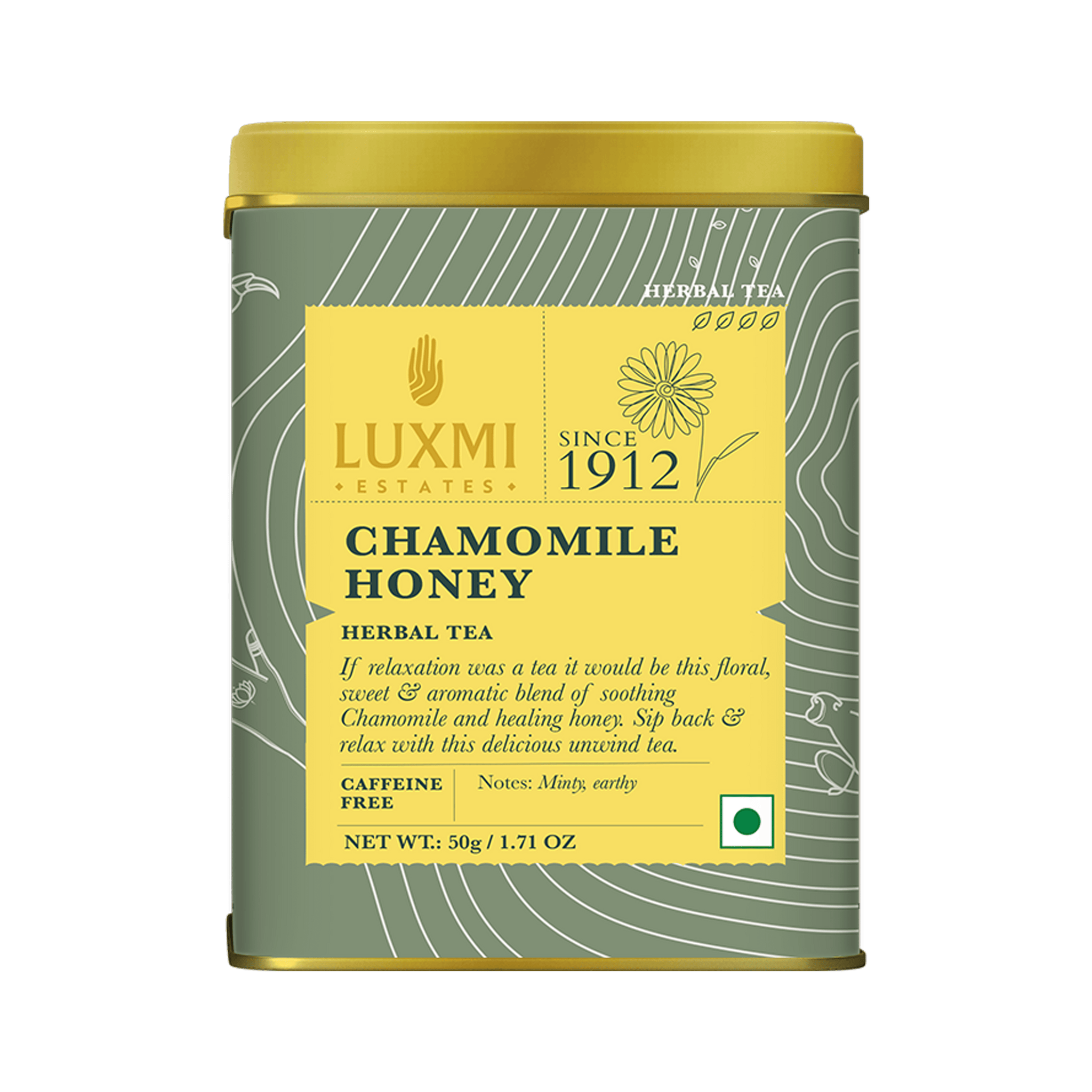 Chamomile Honey Herbal Tea | 50 gm | Herbal Tea - Luxmi Estates