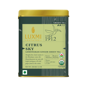 Citrus Sky | 100gm | Organic Green Tea PACK OF 2 - Luxmi Estates USA