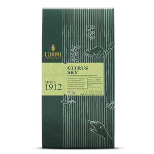 Citrus Sky | 25 Tea Bags | Organic Green Tea PACK OF 2 - Luxmi Estates USA