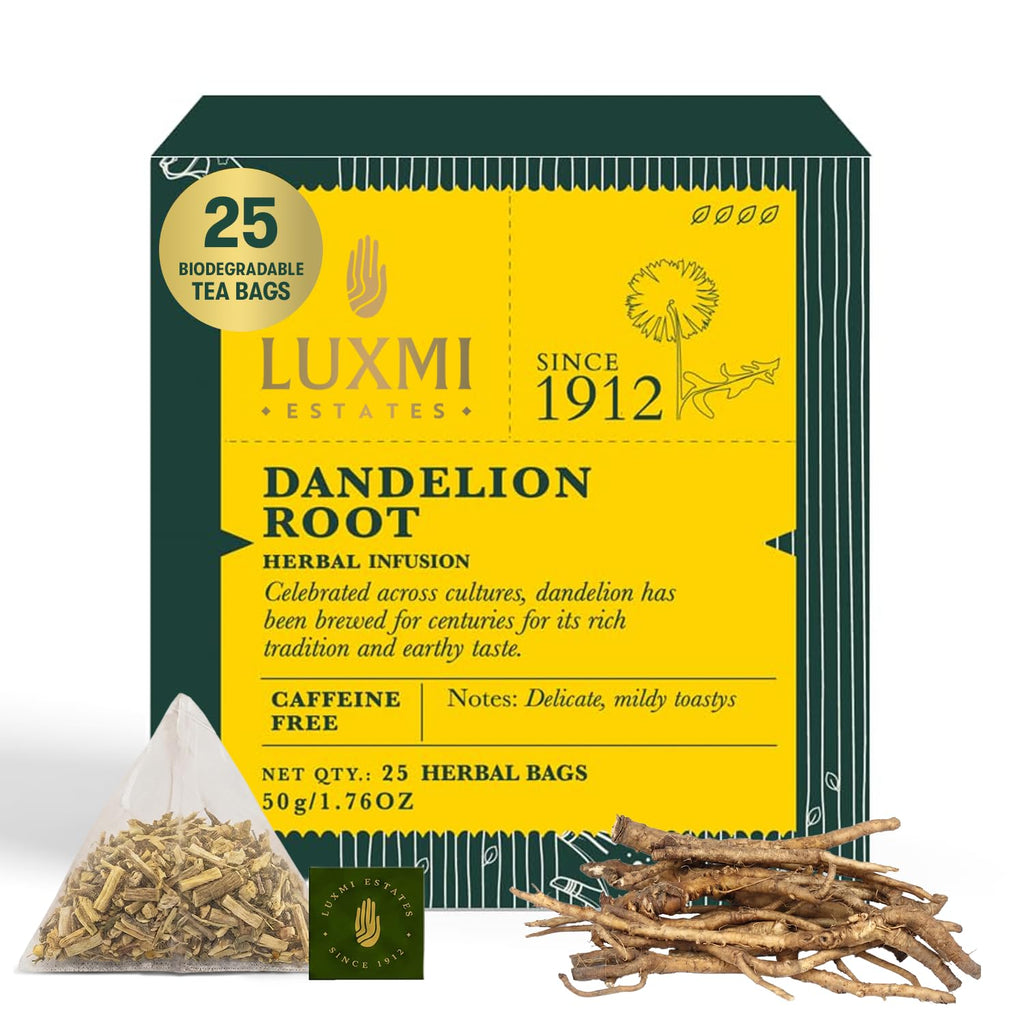 Dandelion Root Tea | 25 Teabags | Herbal Tea - Luxmi Estates USA