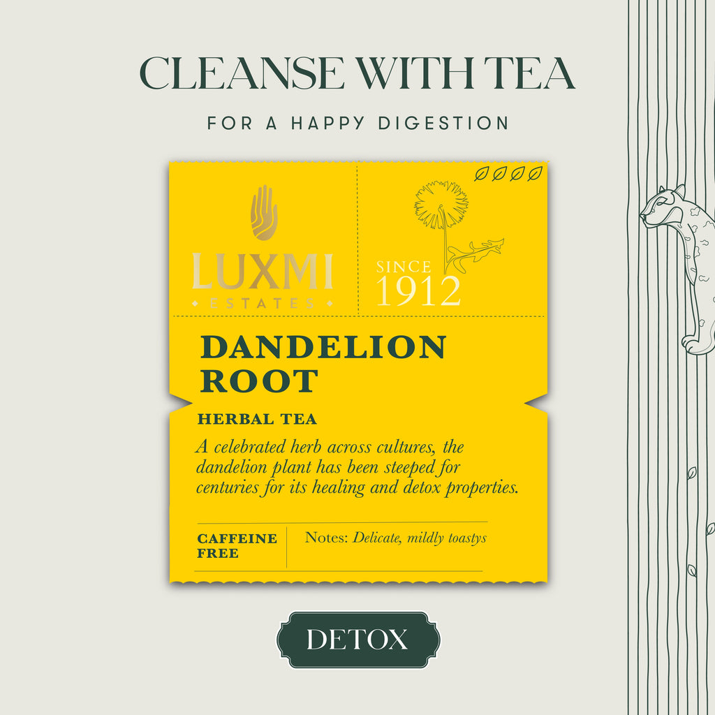 Dandelion Root Tea | 25 Teabags | Herbal Tea - Luxmi Estates USA