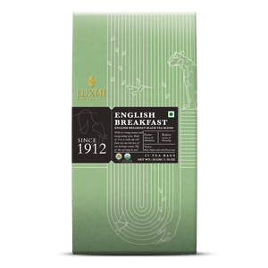 English Breakfast | 25 Tea Bags | Organic Blend Black Tea PACK OF 3 - Luxmi Estates USA