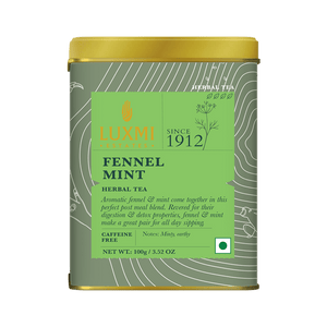 Fennel Mint Herbal Tea | 100 gm | Herbal Tea - Luxmi Estates