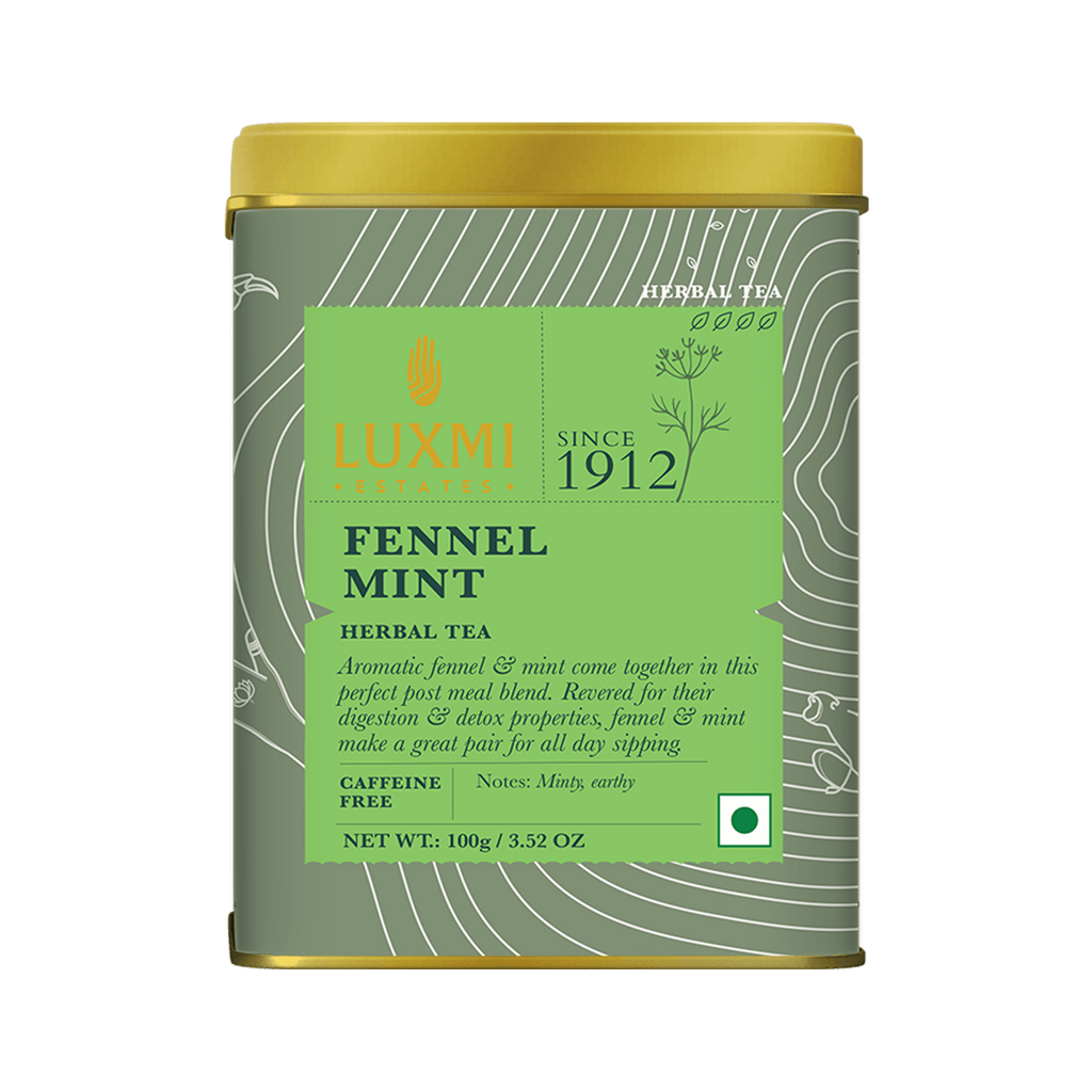 Fennel Mint Herbal Tea | 100 gm | Herbal Tea PACK OF 2 - Luxmi Estates USA