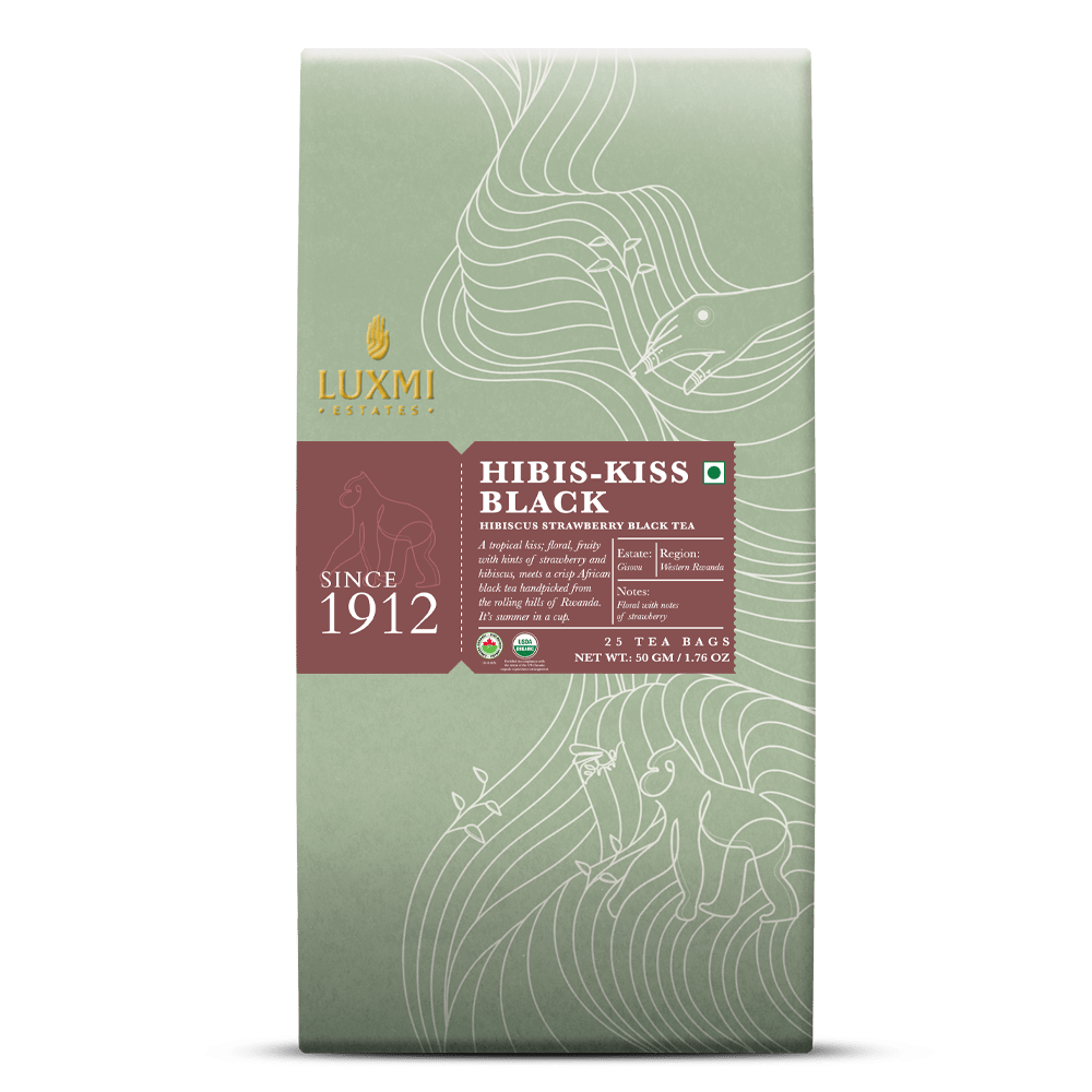 Hibis - Kiss Black | 25 Tea Bags | Organic Black Tea - Luxmi Estates