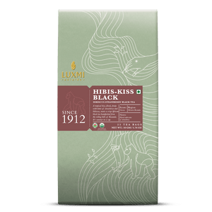 Hibis - Kiss Black | 25 Tea Bags | Organic Black Tea PACK OF 3 - Luxmi Estates USA