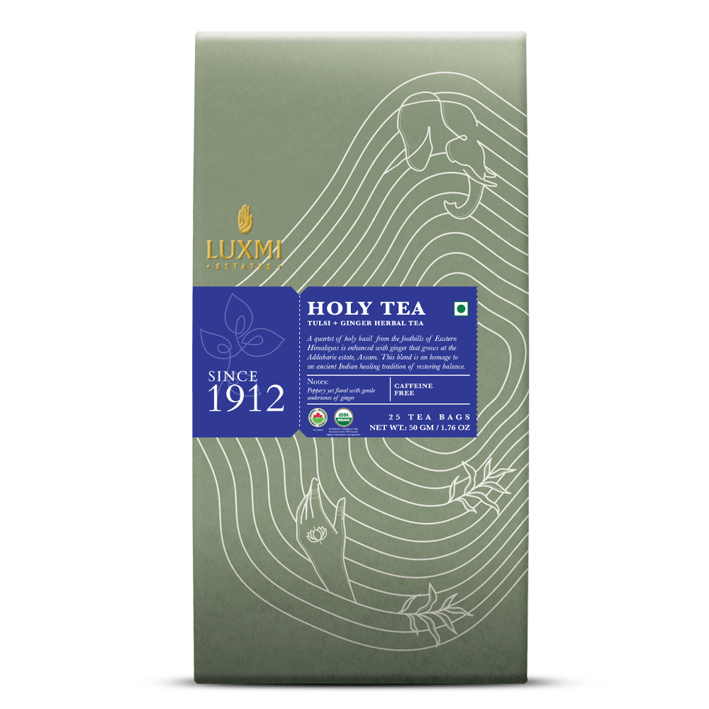Holy Tea | 25 Tea Bags | Organic Herbal Tea PACK OF 2 - Luxmi Estates USA