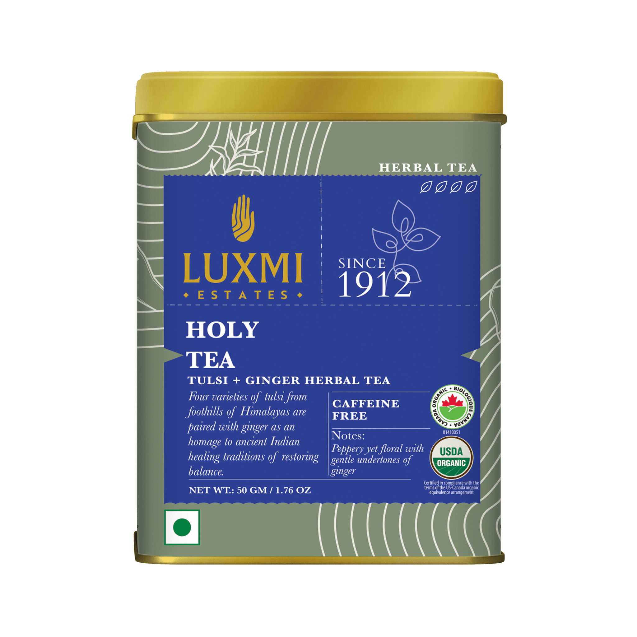 Holy Tea | 50gm | Organic Herbal Tea | Loose Herbal Tea - Luxmi Estates