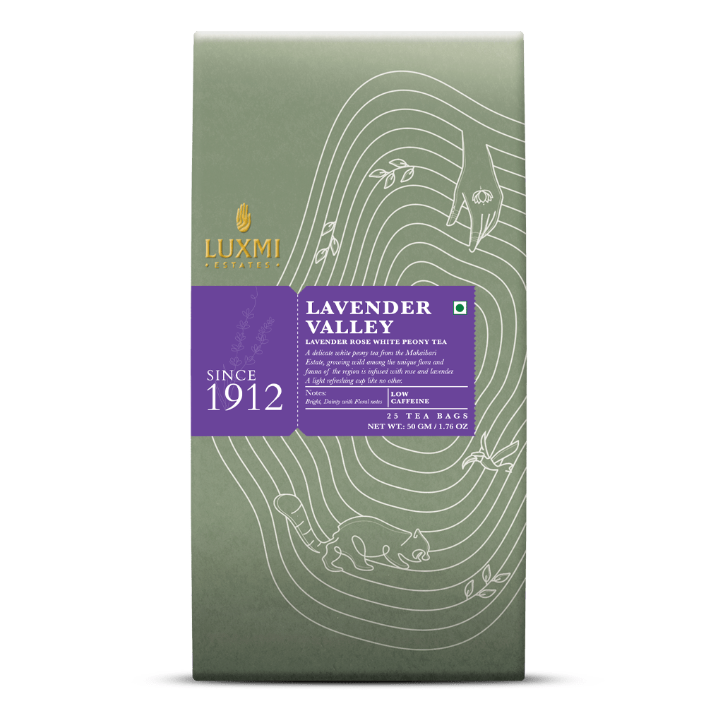 Lavender Valley | 25 Tea Bags | Organic White Tea - Luxmi Estates