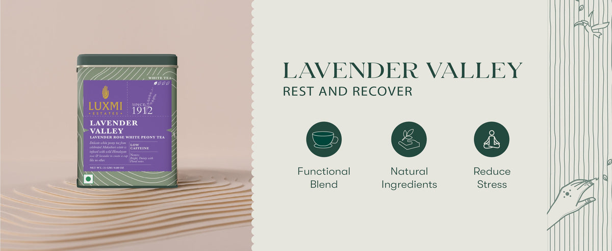 Lavender Valley | 25gm | Organic White Tea - Luxmi Estates USA