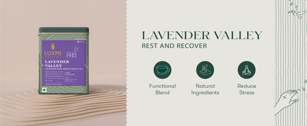 Lavender Valley | 25gm | Organic White Tea - Luxmi Estates USA