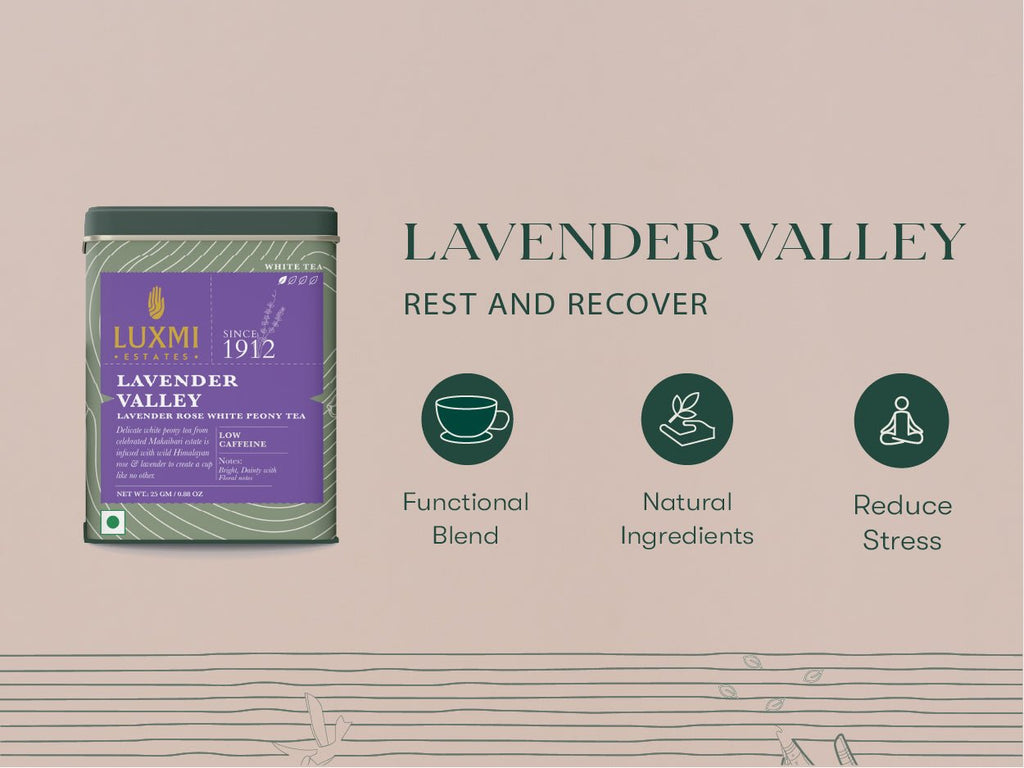 Lavender Valley | 25gm | Organic White Tea - Luxmi Estates USA